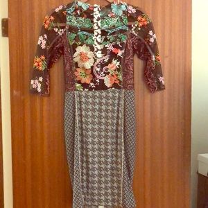 Byron Lars lace patterned cocktail dress